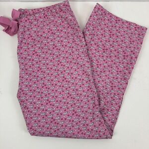 Vineyard Vines Whale Heart Print Pajama Lounge Pants Pink Size M
